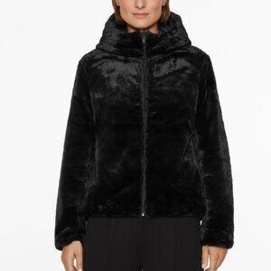 NWOT Oysho Fur-effect reversible jacket black M